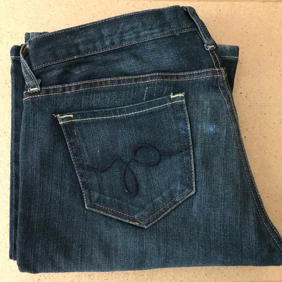 Guess dark denim jeans size 28 bell bottom - Picture 1 of 4